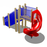 CAD Drawings PD Play Free Standing Cobra Slide